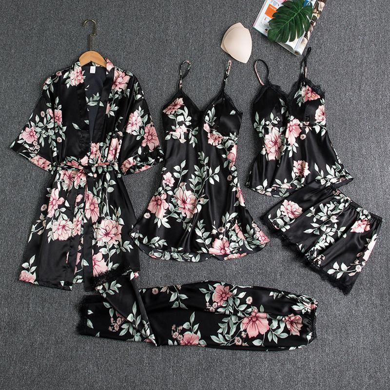 š„BUY 2 FREE SHIPPING & GET 10% OFFš„Blushy Silk 5 Piece Pajama Set