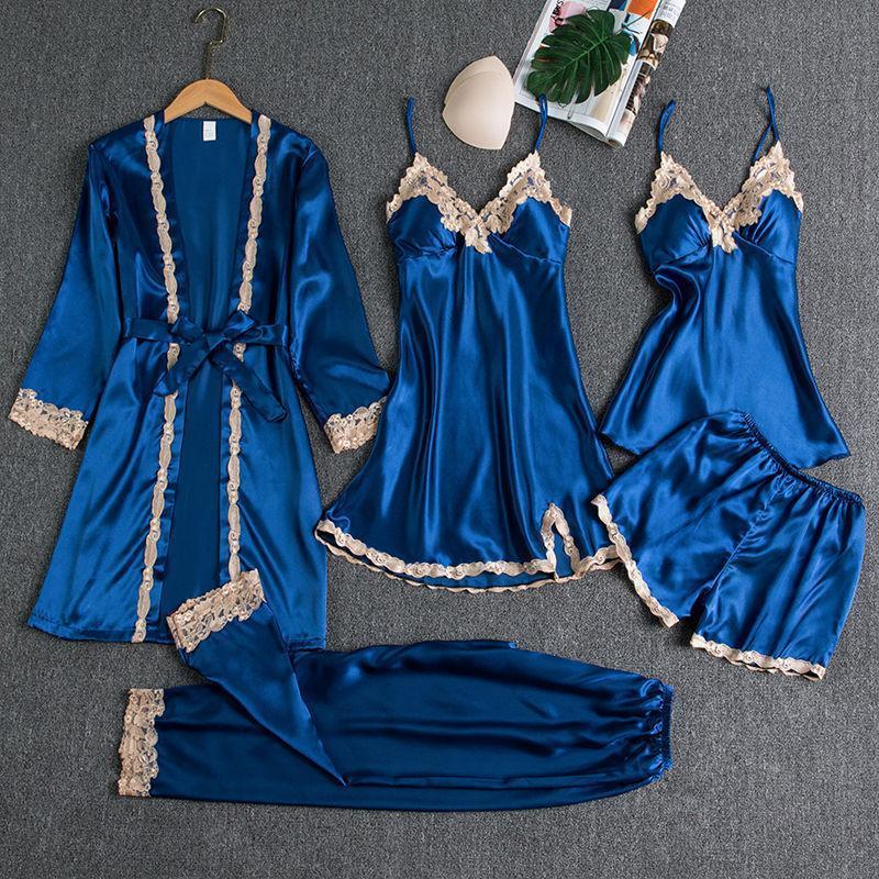 š„BUY 2 FREE SHIPPING & GET 10% OFFš„Blushy Silk 5 Piece Pajama Set