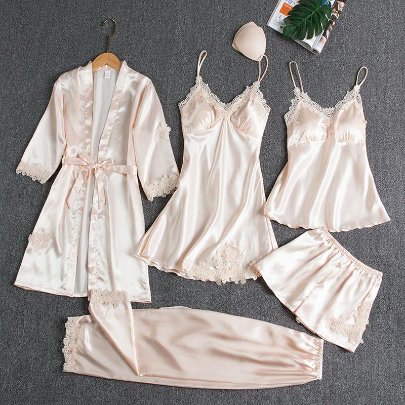 š„BUY 2 FREE SHIPPING & GET 10% OFFš„Blushy Silk 5 Piece Pajama Set